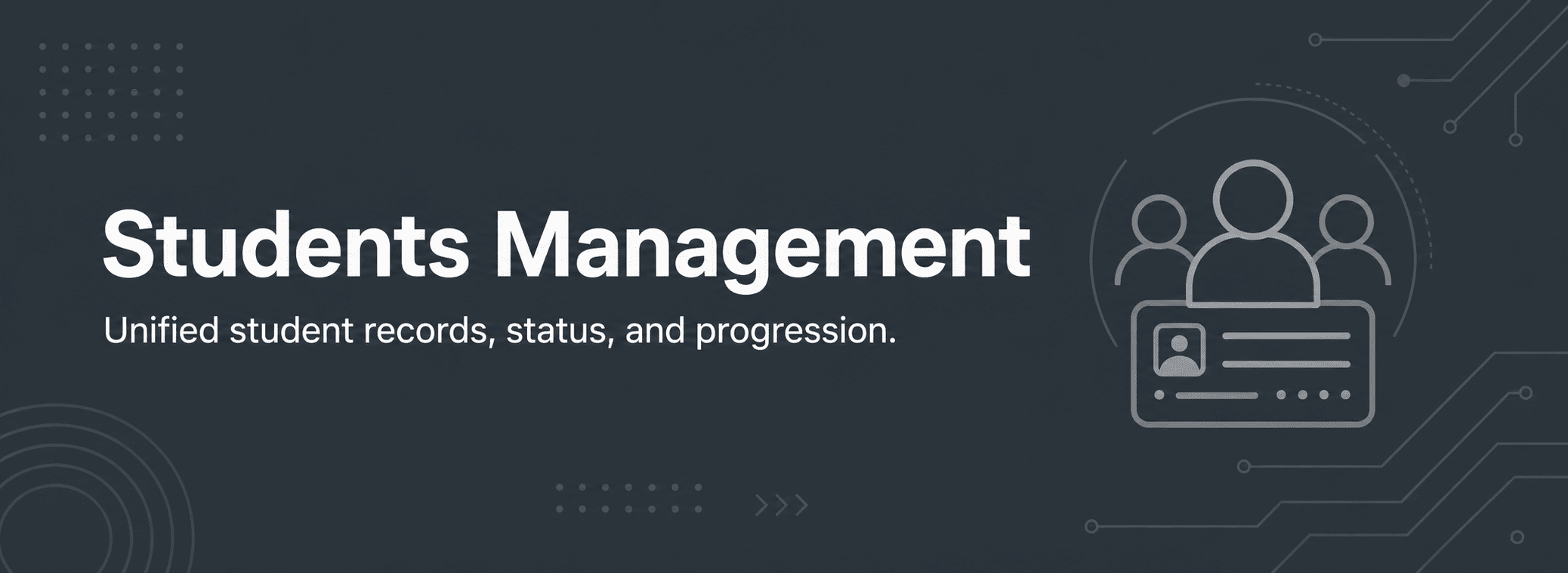Manage Students profiles, assign sections, plan of studies, view grades, transcripts, fulfillment report
